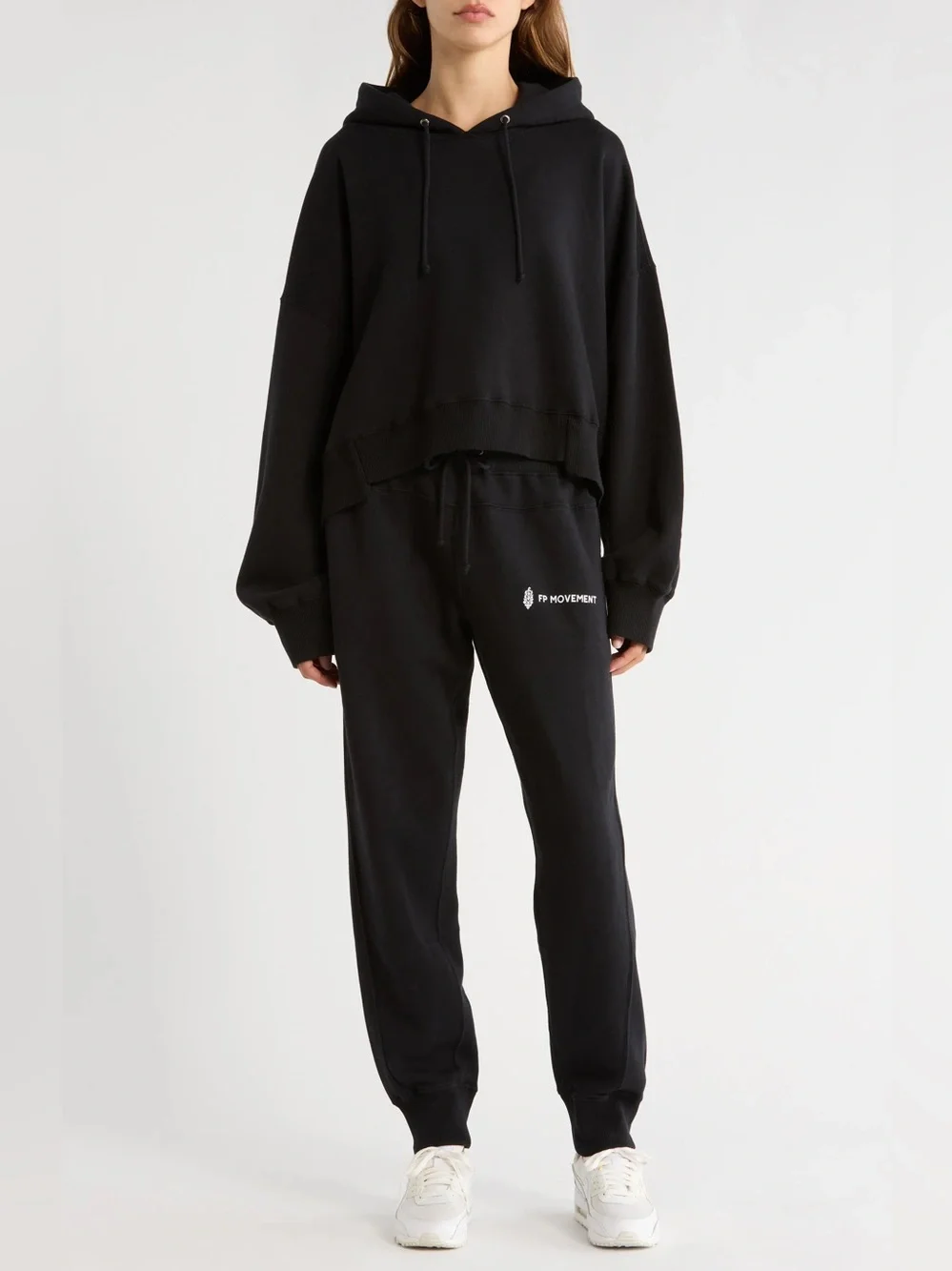 Free People Movement Undefeated Cotton Blend Black Jogger Sweatpants | XL